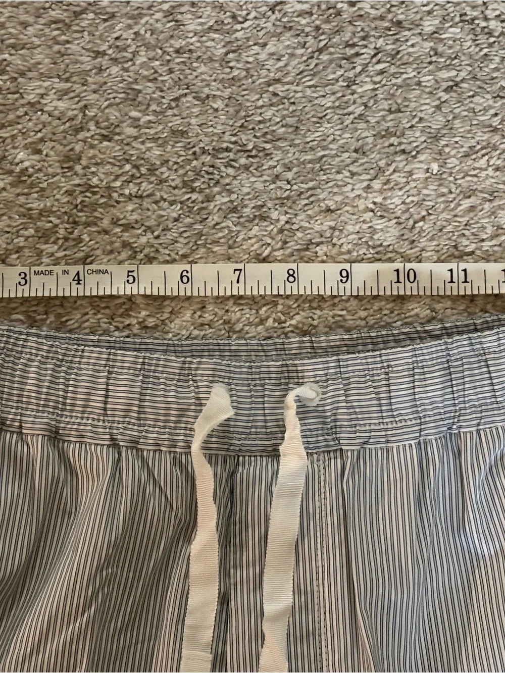 rag & bone Light Blue Pinstripe Drawstring Chinos